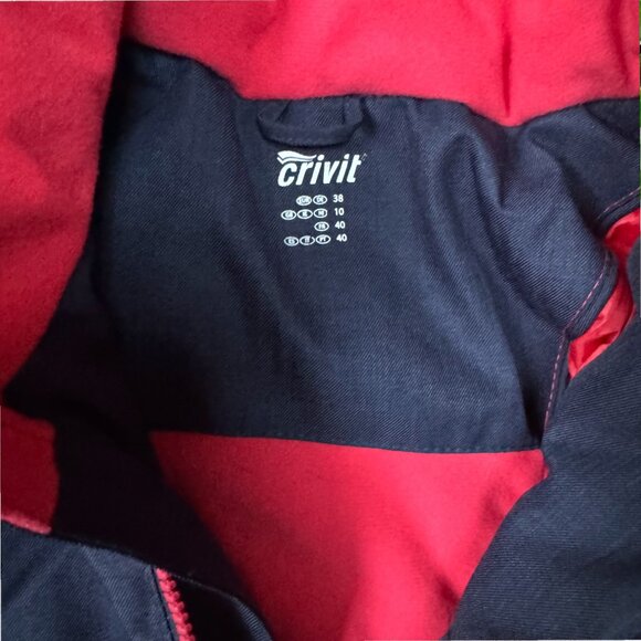 Crivit Waterproof Ski Snowboard Jacket Women’s Size 6 (EU 38) Navy/Red - Picture 2 of 9